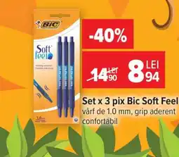 Carrefour Set x 3 pix Bic Soft Feel Ofertă