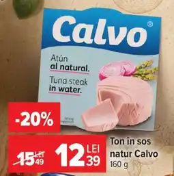 Carrefour Ton în sos natur Calvo Ofertă