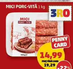 Penny Mici Porc-Vită 1 kg Ofertă