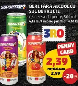 Penny SUPORTER bere fără alcool cu suc de fructe Ofertă