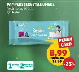 Penny PAMPERS Șervețele umede Ofertă