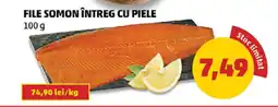 Penny File Somon Întreg cu Piele Ofertă
