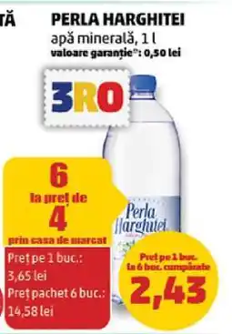 Penny PERLA HARGHITEI apă minerală, 1 l Ofertă