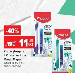 Carrefour Pix cu ștergere + 2 rezerve Kidy Magic Maped Ofertă