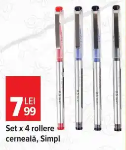 Carrefour Set x 4 rollere cerneală, Simpl Ofertă