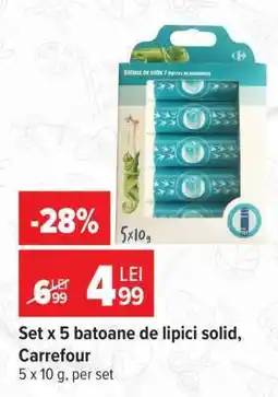 Carrefour Set x 5 batoane de lipici solid, Carrefour Ofertă