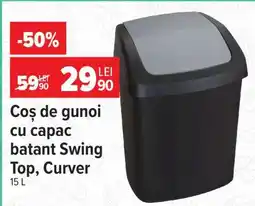 Carrefour Coș de gunoi cu capac batant Swing Top, Curver Ofertă