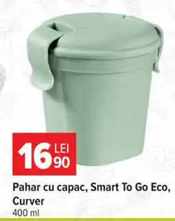 Carrefour Pahar cu capac, Smart To Go Eco, Curver Ofertă