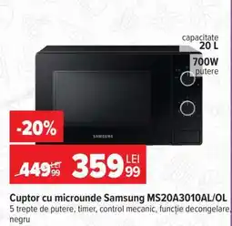 Carrefour Cuptor cu microunde Samsung MS20A3010AL/OL Ofertă