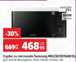 Carrefour Cuptor cu microunde Samsung MG23K3515AW/OL Ofertă