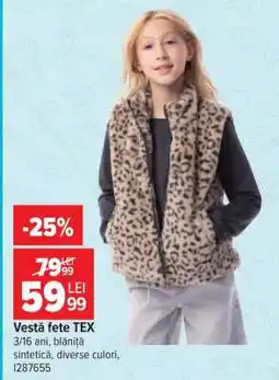 Carrefour Vestă fete TEX Ofertă