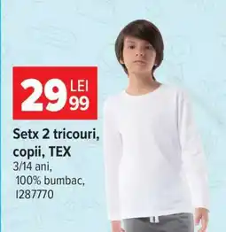 Carrefour Set x 2 tricouri, copii, TEX Ofertă