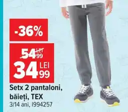 Carrefour Setx 2 pantaloni, băieți, TEX Ofertă