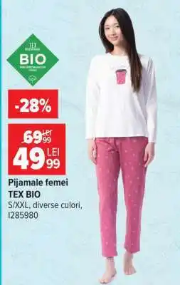 Carrefour Pijamale femei TEX BIO Ofertă