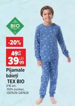 Carrefour Pijamale băieți TEX BIO Ofertă