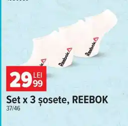 Carrefour Set x 3 șosete, REEBOK Ofertă