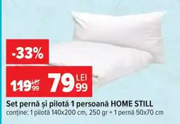 Carrefour Set pernă și pilotă 1 persoană HOME STILL Ofertă