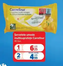 Carrefour Șervețele umede multisuprafețe Carrefour Ofertă