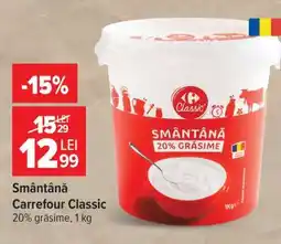 Carrefour Smântână Carrefour Classic Ofertă