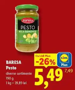 Lidl Baresa Pesto Ofertă