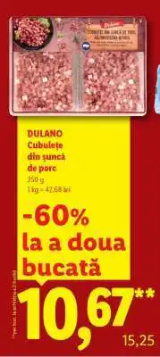 Lidl Dulano Cubulețe din șuncă de porc Ofertă