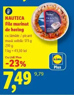 Lidl NAUTICA File marinat de hering Ofertă