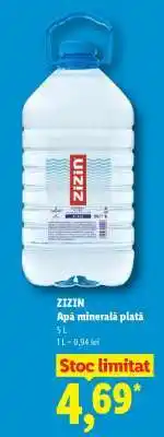 Lidl ZIZIN Apă minerală plată Ofertă