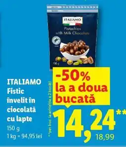 Lidl ITALIAMO Fistic învelit în ciocolată cu lapte Ofertă