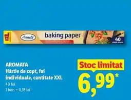 Lidl AROMATA Hârtie de copt Ofertă