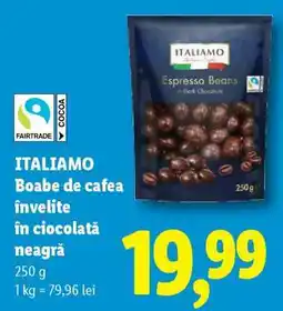 Lidl Italiamo Boabe de cafea învelite în ciocolată neagră Ofertă