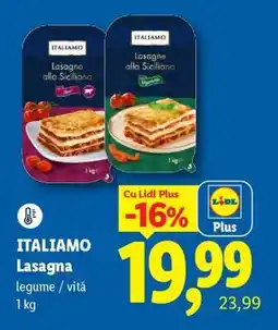 Lidl ITALIAMO Lasagna Ofertă