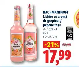 Lidl RACHMANINOFF Lichior cu aromă de grepfrut / pepene roșu Ofertă