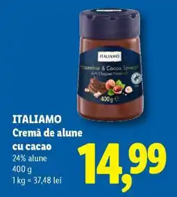 Lidl Italiamo Cremă de alune cu cacao Ofertă