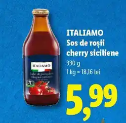 Lidl ITALIAMO Sos de roșii cherry siciliene Ofertă
