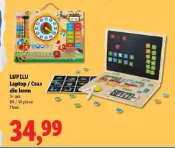 Lidl LUPILU Laptop / Ceas din lemn Ofertă