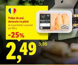 Lidl Pulpe de pui dezosate, cu piele Ofertă