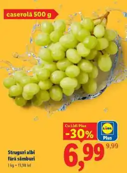 Lidl Struguri albi fără sâmburi Ofertă