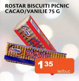 Unicarm Rostar biscuiti picnic cacao/vanilie Ofertă