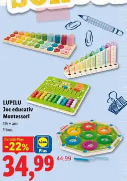 Lidl Lupilu joc educativ montessori Ofertă