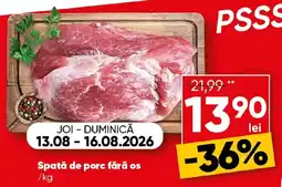 PROFI Spată de porc fără os Ofertă