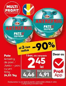 PROFI Antrefrig de porc pate Ofertă