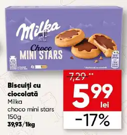 PROFI Milka biscuiti cu ciocolata choco mini stars Ofertă