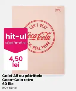 Pepco Coca-Cola caiet A5 cu pătrățele retro Ofertă
