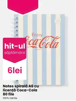 Pepco Coca-Cola notes spirală A6 Ofertă