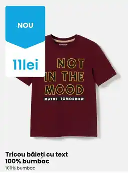 Pepco Destination tricou băieți cu text Ofertă