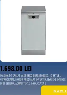 Flanco Beko masina de spalat vase bdfs26020xq Ofertă