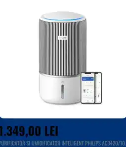 Flanco Philips purificator si umidificator inteligent ac3420/10 Ofertă
