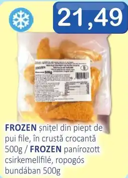 CBA Frozen snițel din piept de pui file, în crustă crocantă Ofertă
