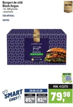 Metro Metro burgeri de vită black angus Ofertă