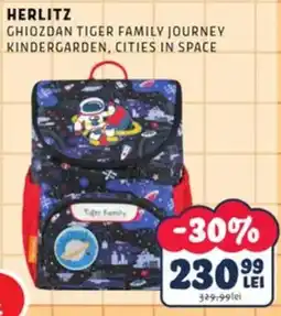Noriel Herlitz Ghiozdan Tiger Family Journey Kindergarten, Cities in Space Ofertă